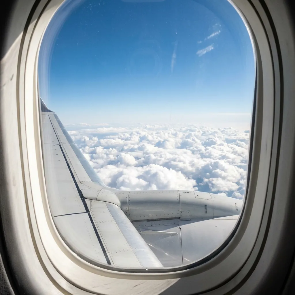Airplane Window View