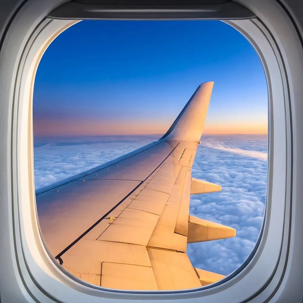 Airplane Window View