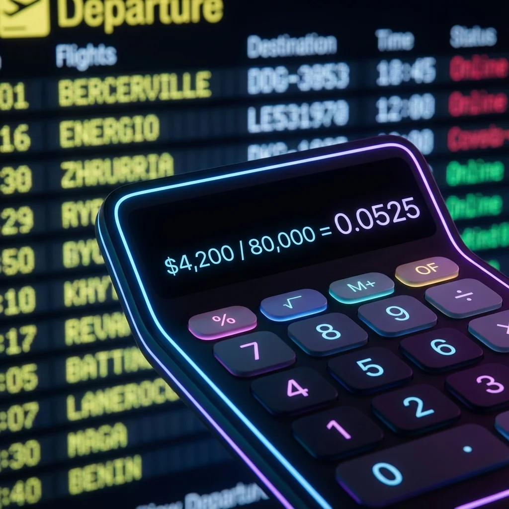 Points vs Cash Calculator Formula Graphic showing CPP calculation