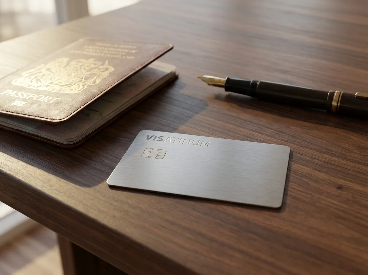 Premium metal credit card on a desk symbolizing the value of hard inquiries