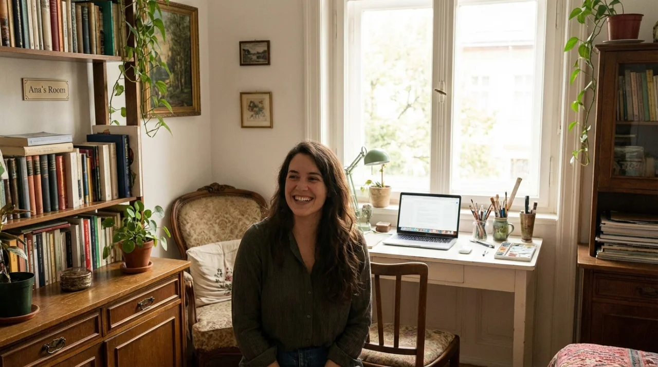 ANA The Room Business Class cabin interior showing private suites with dark grey fabric and wood finish