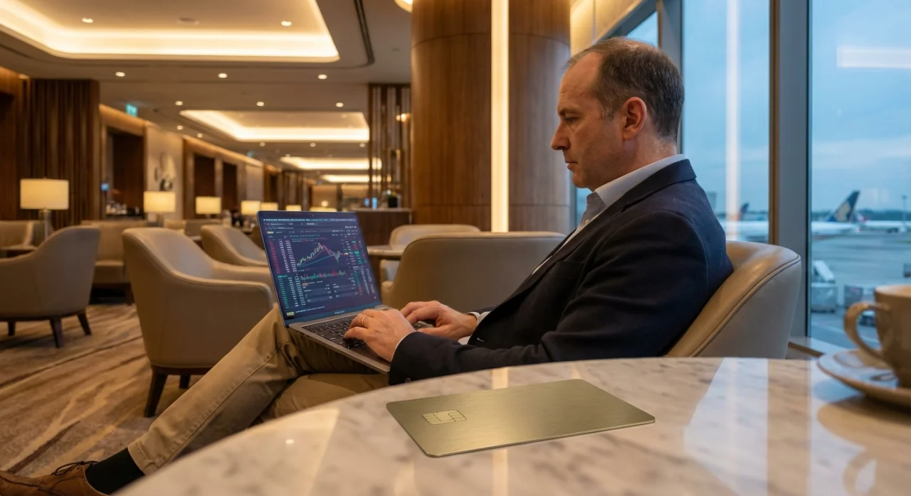 Startup founders in a co-working space comparing Chase Ink and Amex Business Gold credit cards