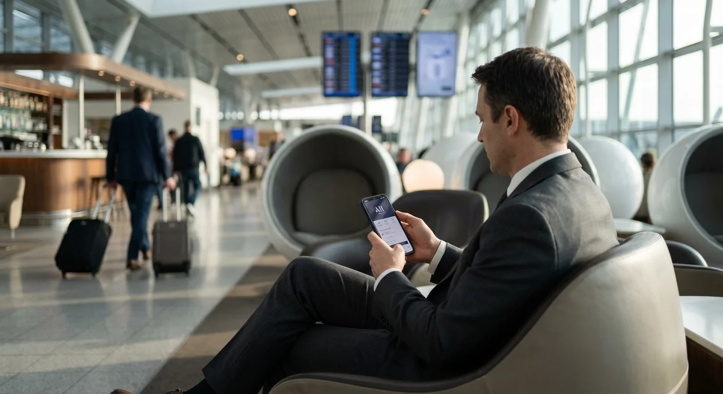 Traveler using Accor Live Limitless app to check points balance and book a hotel stay